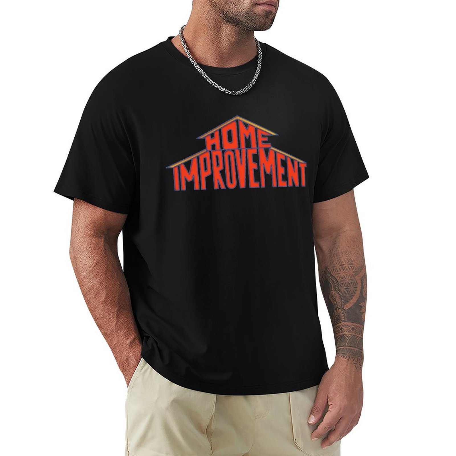 Home Improvement Logo - 홈 인프롬피먼트 로고 90년대 티셔츠 심플