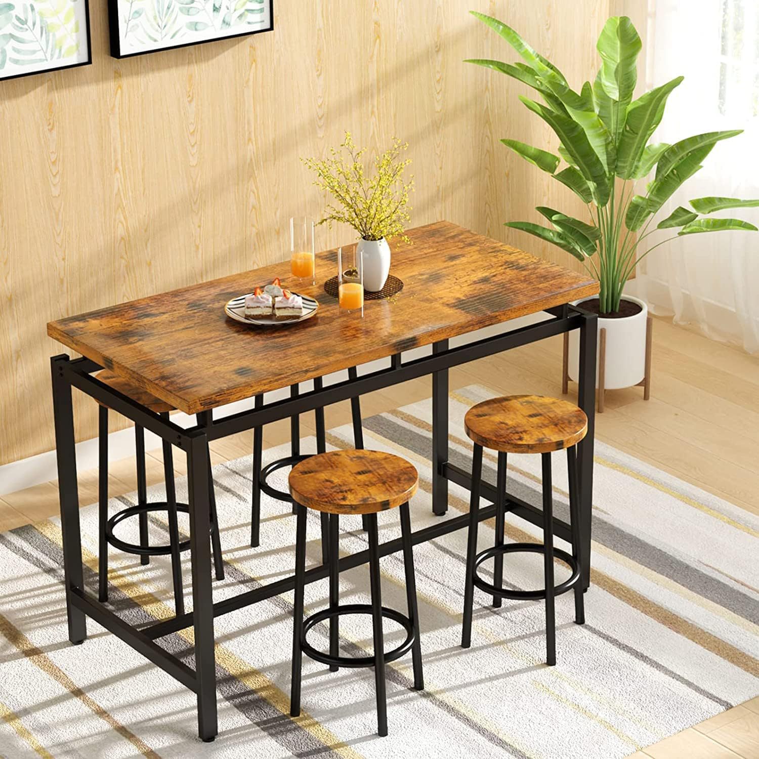 Home Improvement Kitchen Set - 식탁과 의자 5종 세트 가정용 주방