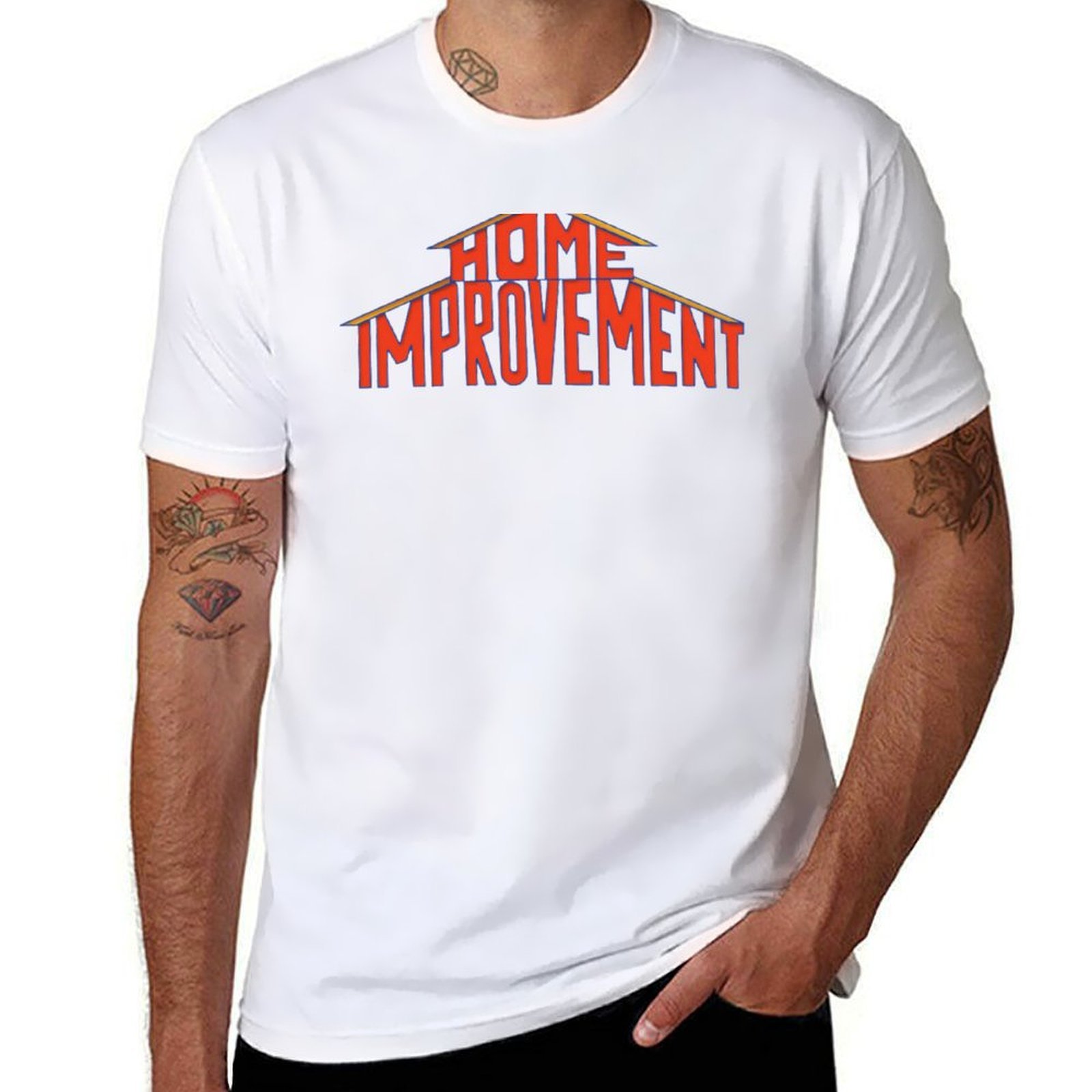 Home Improvement Logo - 홈 개선 로고 90년대 티셔츠 티셔츠