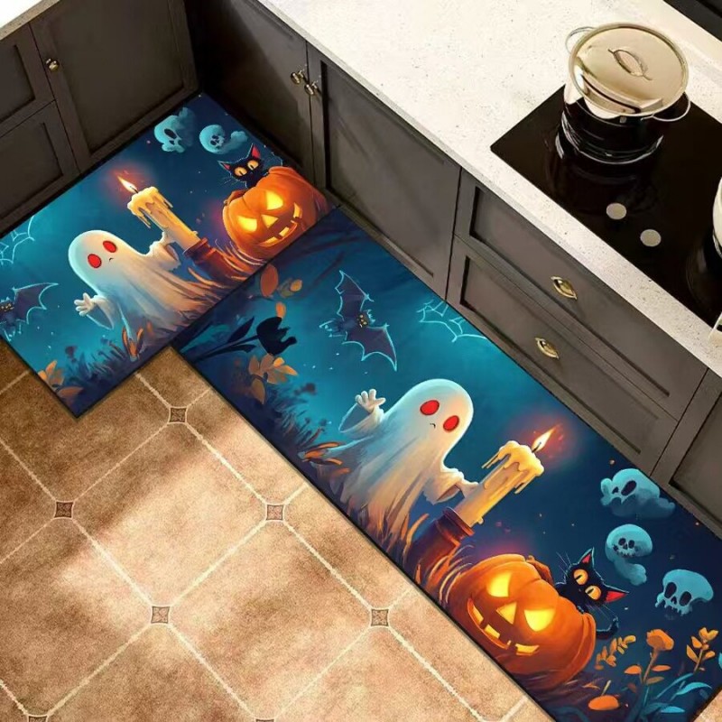 VIKAMA 1/2pcs 할로윈 테마 바닥 매트 관리가 - Home Improvement Kitchen Set 리뷰 및 가격