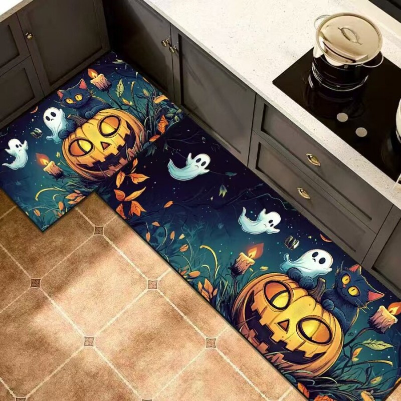 VIKAMA 1/2pcs 할로윈 테마 바닥 매트 관리가 - Home Improvement Kitchen Set 리뷰 및 가격